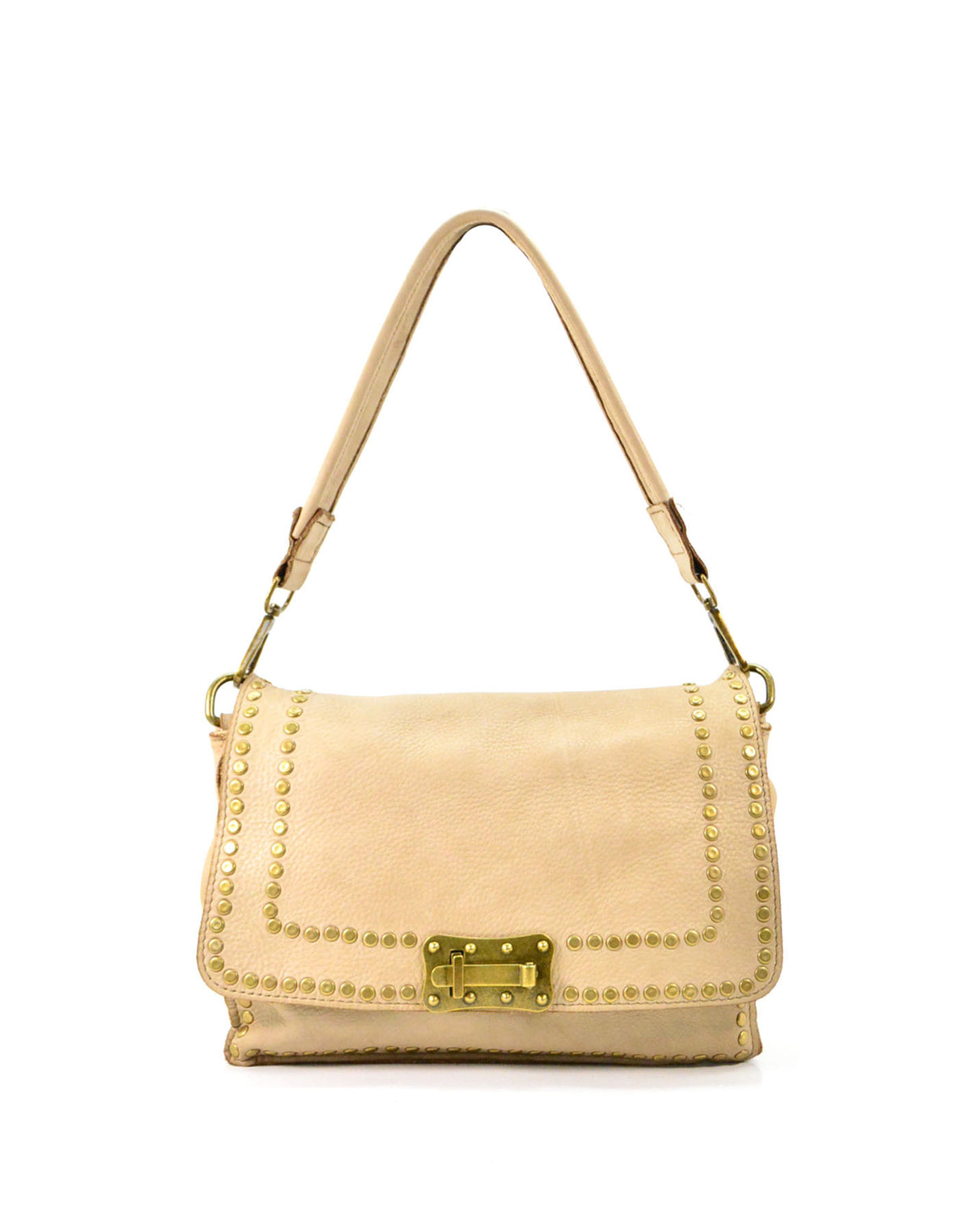 Tracolla Pattina Borchiata beige