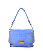 Tracolla Pattina Borchiata blu jeans