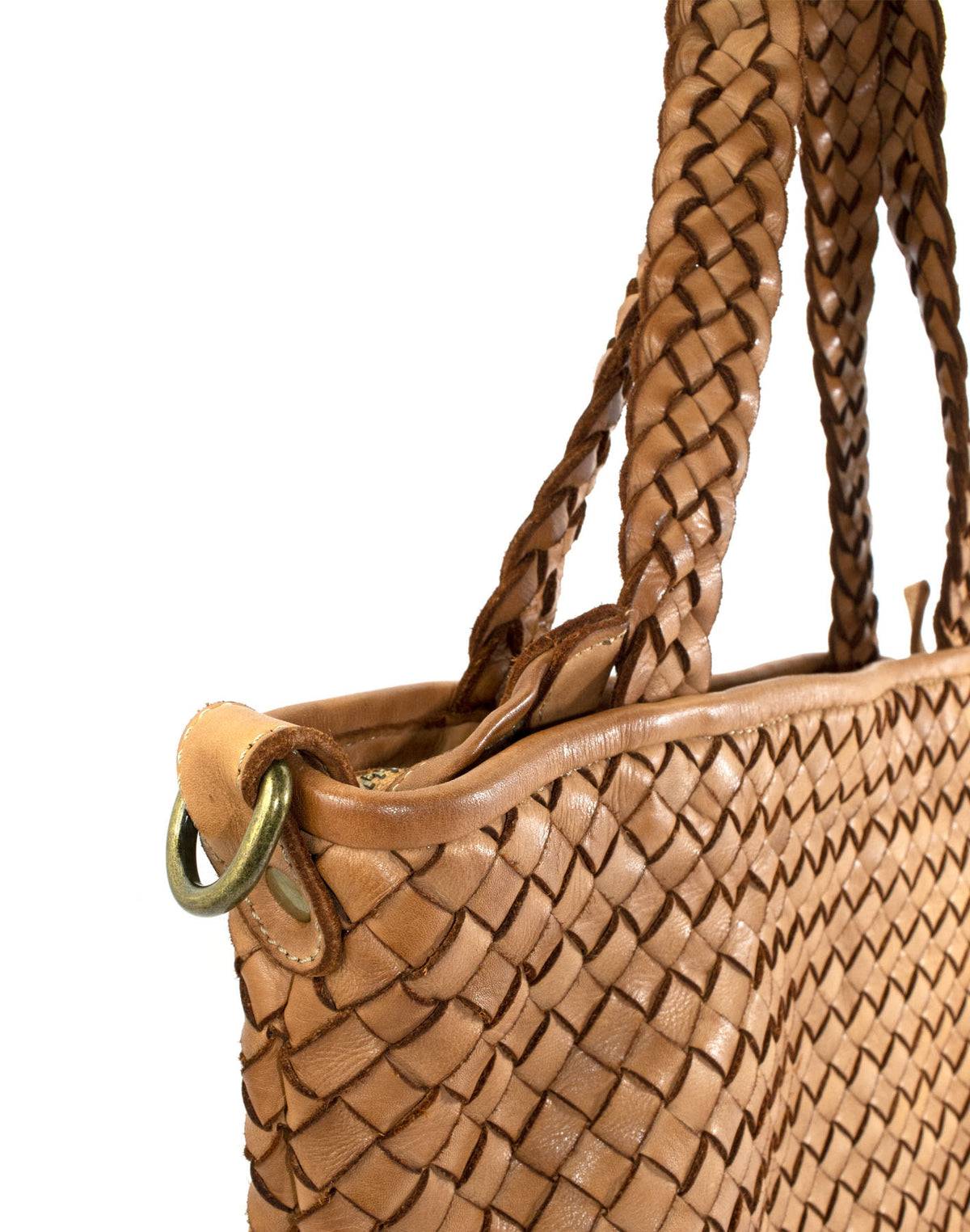 Borsa a Mano con Tracolla in Vera Pelle Sauvage Interamente Intrecciata | Made In Italy