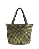 Borsa a Mano con Tracolla in Vera Pelle Sauvage Interamente Intrecciata | Made In Italy