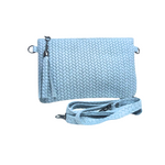 Bustina Tracolla in Vera Pelle Stampata Intreccia Made in Italy