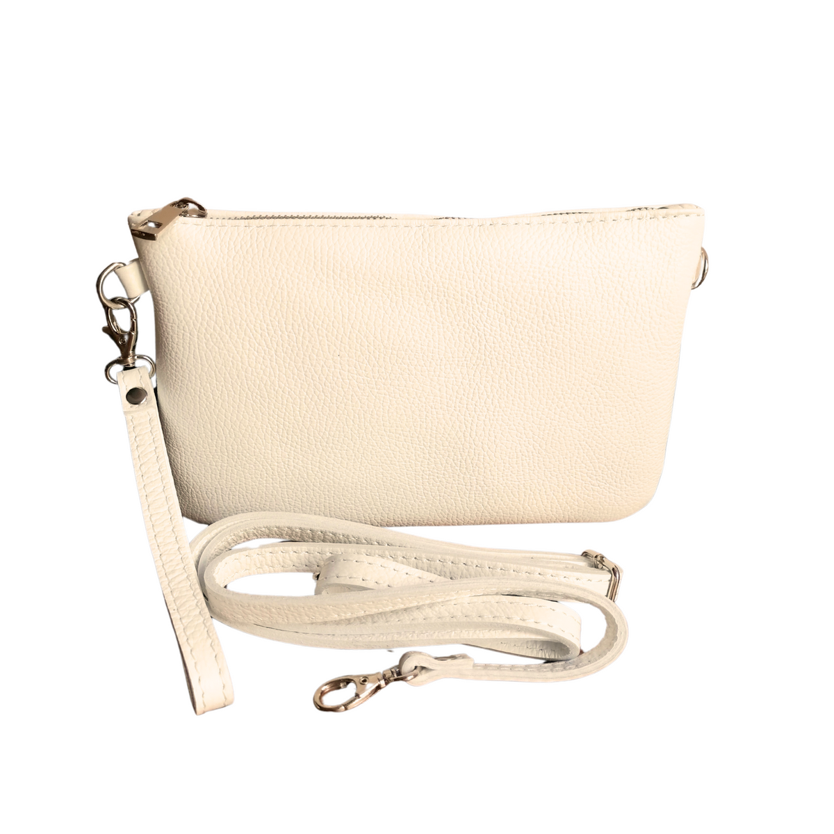 Bustina 15x23 cm Tracolla con Manico in Vera Pelle Made in Italy