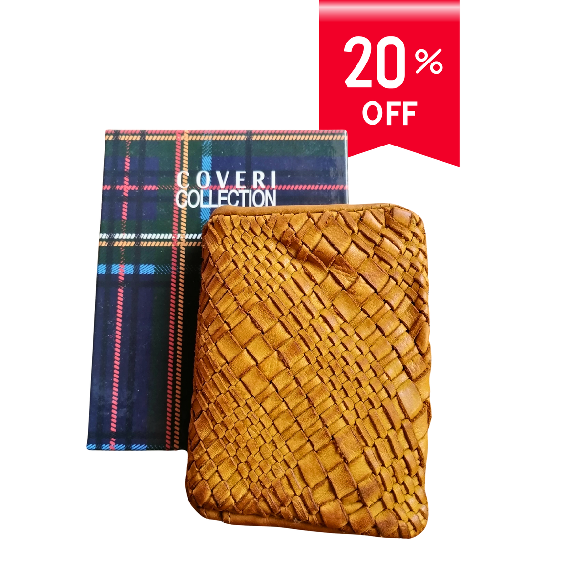 Portafoglio 3 ante Coveri Collection Vera Pelle Intrecciata