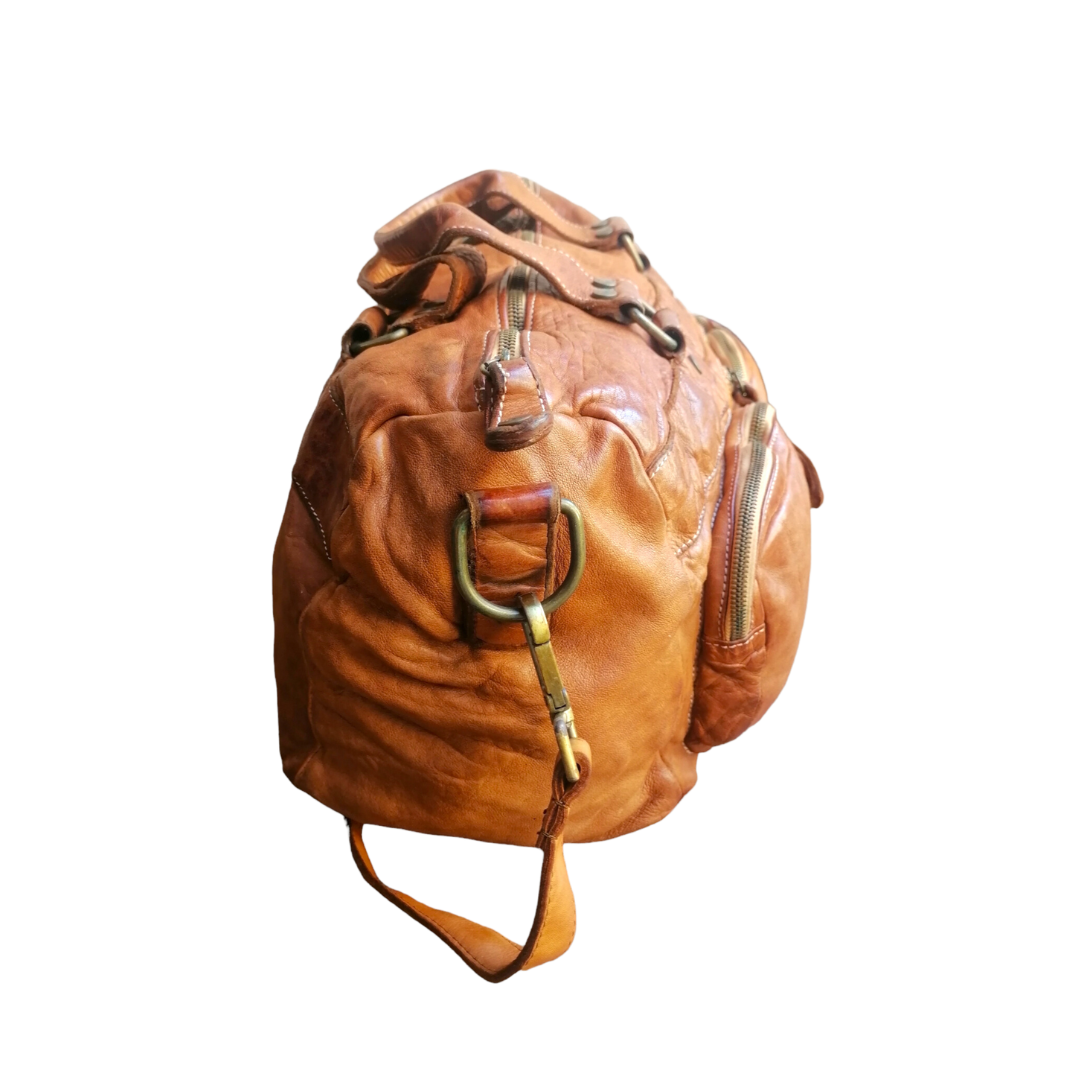 A Meta Prezzo! STOCK SS191 Borsa da Viaggio Pelle Sauvage Stile Vintage