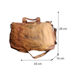 A Meta Prezzo! STOCK SS187 Borsa da Viaggio Pelle Intrecciata Sauvage Stile Vintage