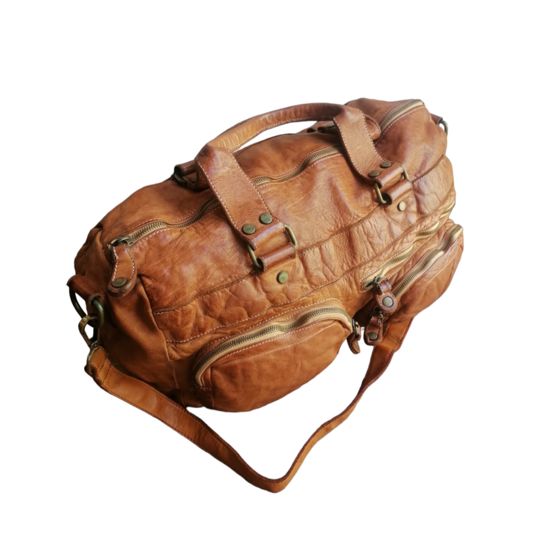 A Meta Prezzo! STOCK SS191 Borsa da Viaggio Pelle Sauvage Stile Vintage