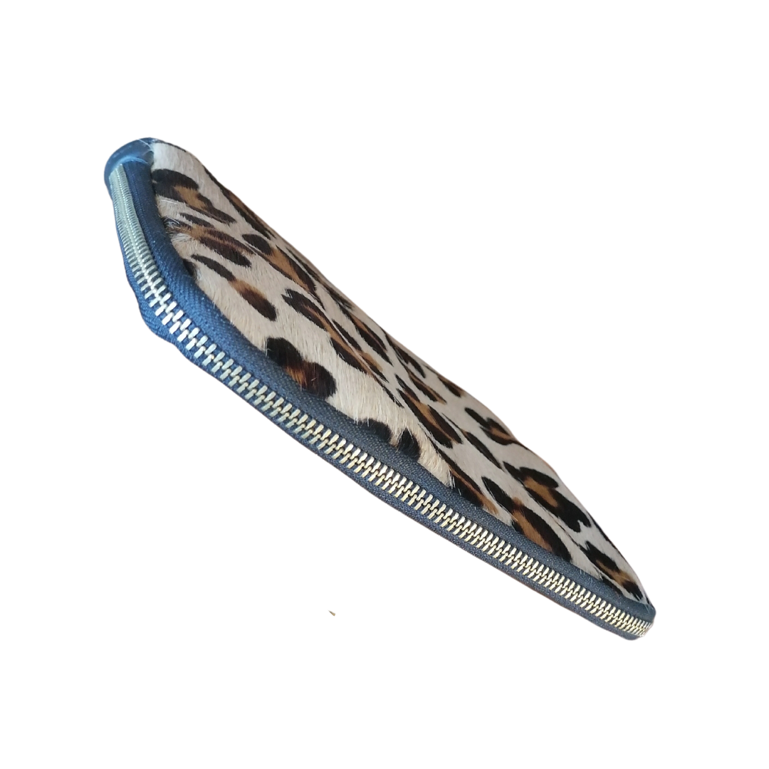 Pochette Zip in Vera Pelle Cavallino