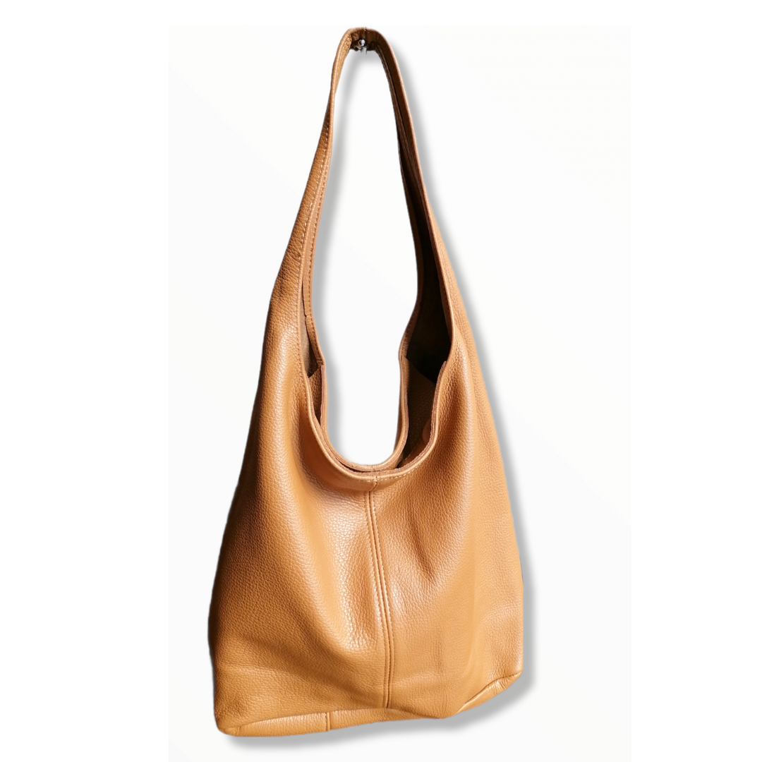 Hobo Bag in Vera Pelle DollaroMade In Italy