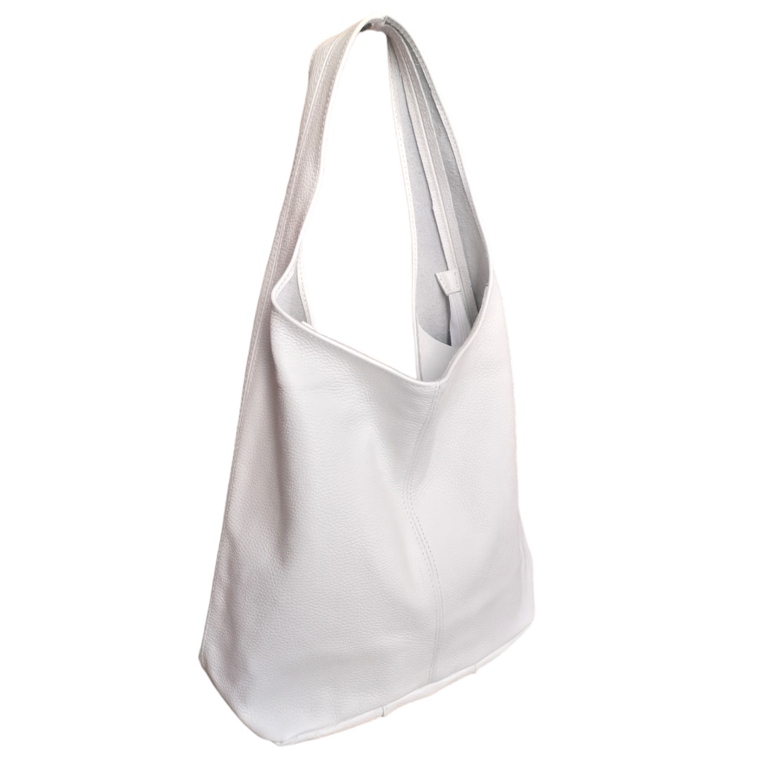 Hobo Bag in Vera Pelle DollaroMade In Italy