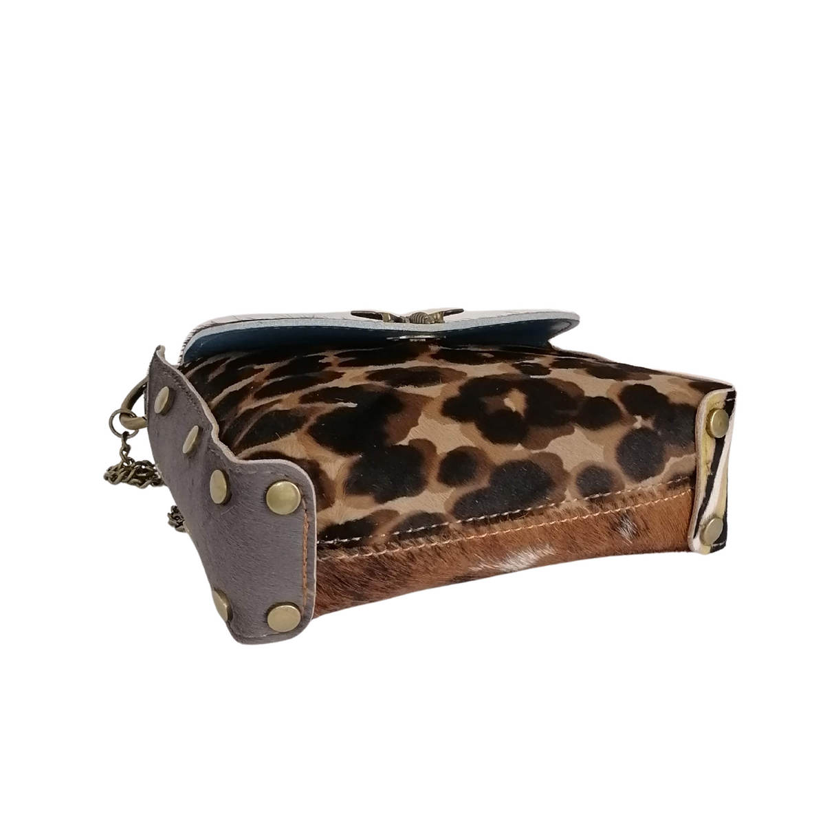 Bee bag larga cavallino B-leopardato fondo