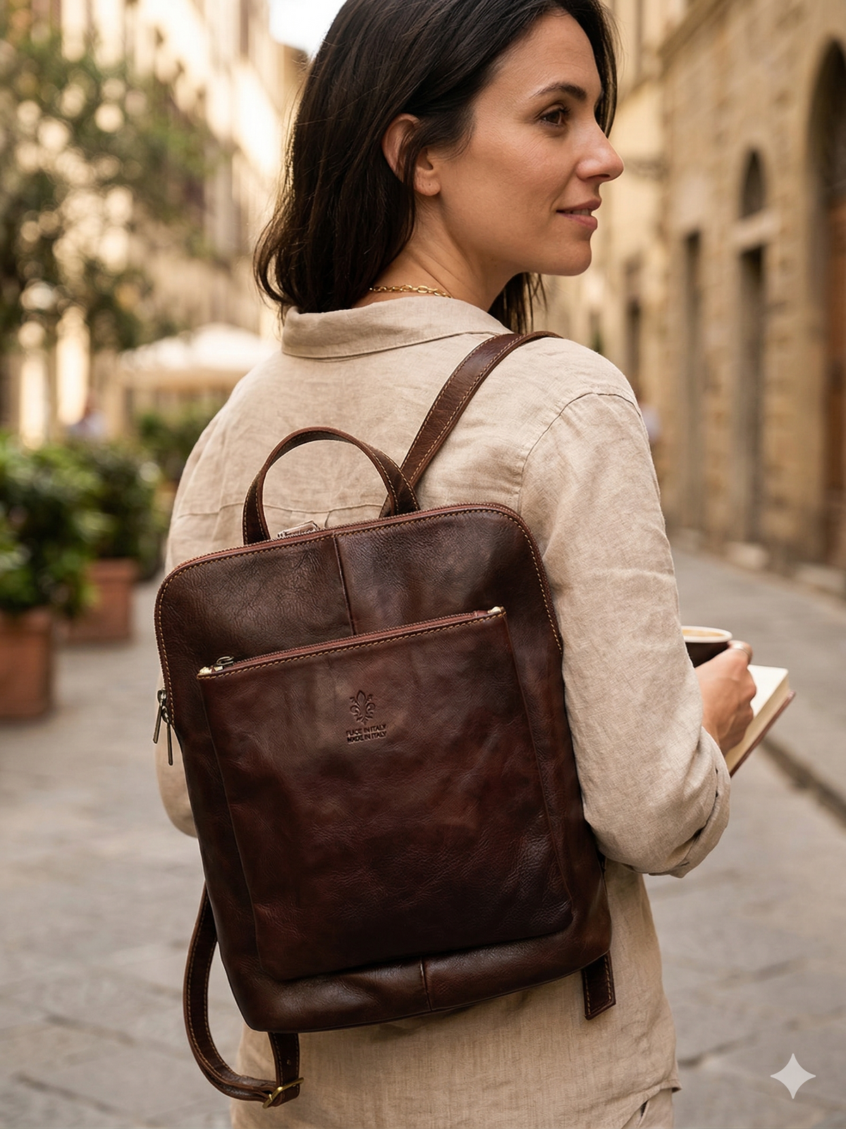 Zaino / Borsa in Vero Cuoio Artigianale Made in Italy