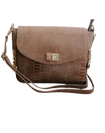 Borsa a Tracolla con 2 ciondoli in Vera Pelle Combinazione