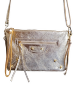 Borsa Bustina Tracolla Borchie in Vera Pelle Made in Italy