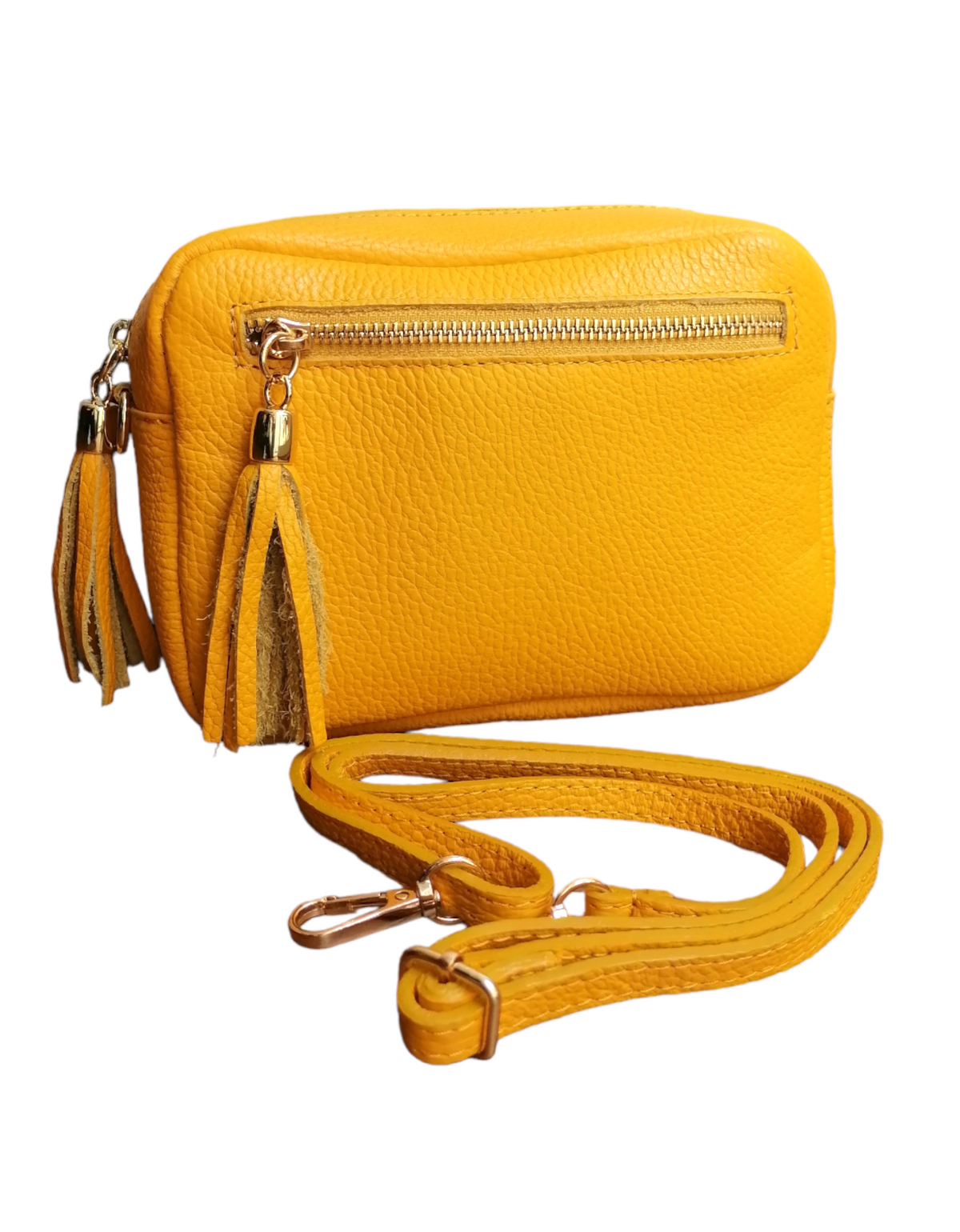 pochette frangia dollaro giallo