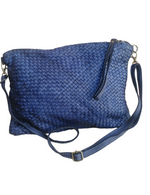 tracolla intrecciata grande blu scuro