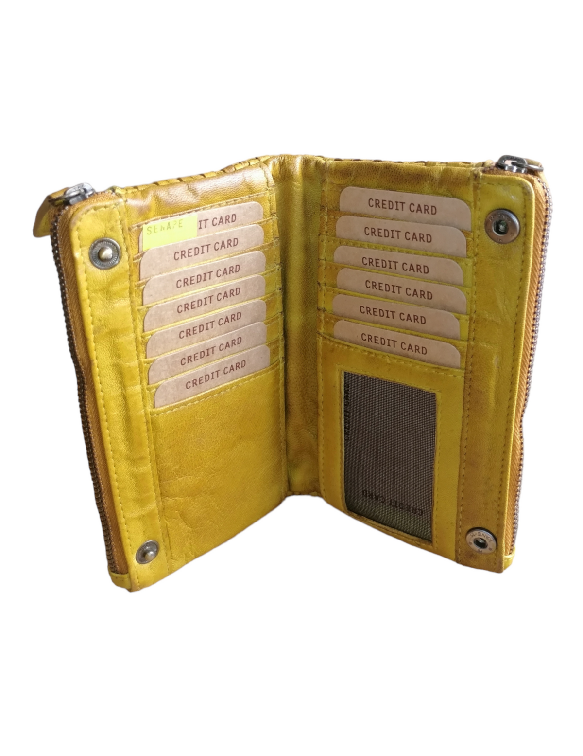 Offerta Portafoglio Due Zip 17x10 Vera Pelle Sauvage Intrecciata Effetto Vintage POFSS177-1035506