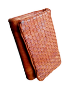 Portafoglio Trifold 15x10 Vera Pelle Sauvage Intrecciata Effetto Vintage POFSS178-1034