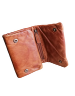 Portafoglio Trifold 15x10 Vera Pelle Sauvage Intrecciata Effetto Vintage POFSS178-1034