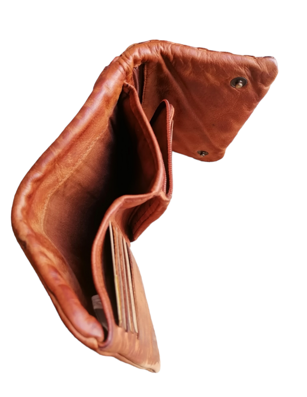 Portafoglio Trifold 15x10 Vera Pelle Sauvage Intrecciata Effetto Vintage POFSS178-1034