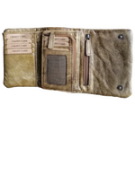 Portafoglio Trifold 15x10 Vera Pelle Sauvage Intrecciata Effetto Vintage POFSS178-1034