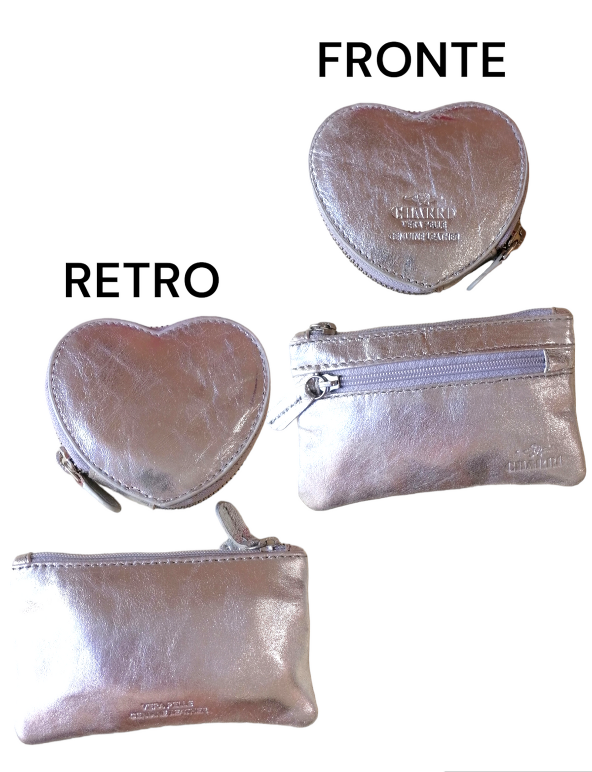 Set Regalo CHARRO in Vera Pelle Portamonete + Portatessere / Portachiave