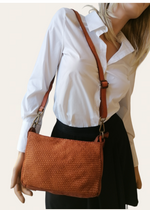 Borsa Tracollina in Pelle Intrecciata Sauvage Fine