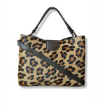 borsa rettangolare cavallino macurato leopardato macchi grandi