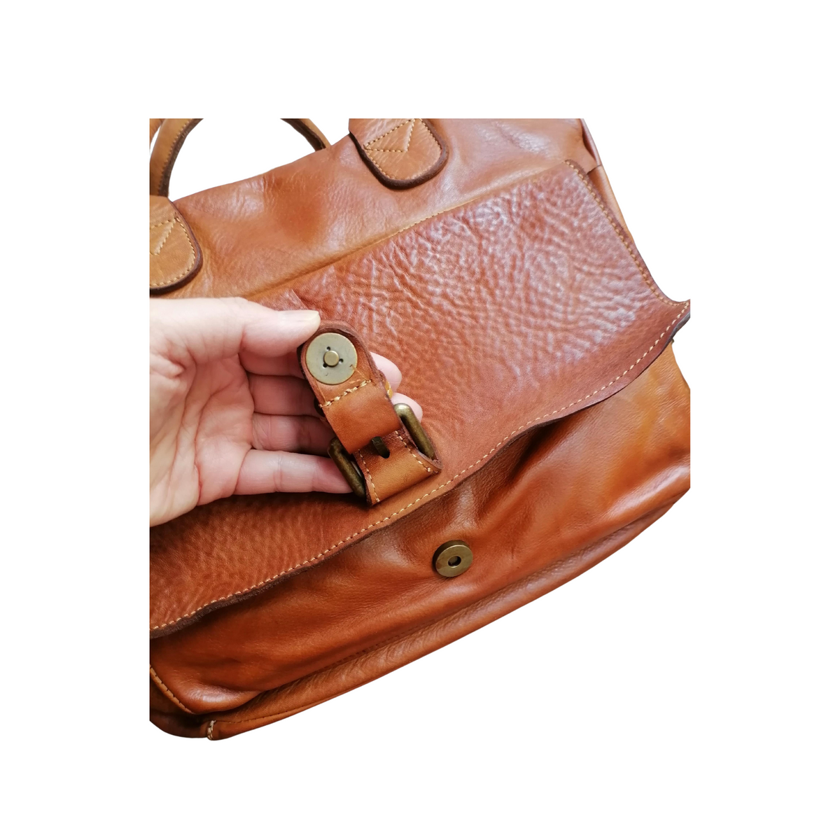 A Meta Prezzo! STOCK SS203 Borsa a Mano Pelle Sauvage Stile Vintage