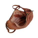 Tracolla Piccola 15 x 23cm Vera Pelle Sauvage Intrecciata Vintage SS224