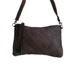 Tracolla Piccola 15 x 23cm Vera Pelle Sauvage Intrecciata Vintage SS224