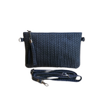 Bustina Tracolla in Vera Pelle Stampata Intreccia Made in Italy