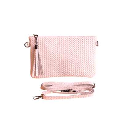 Bustina Tracolla in Vera Pelle Stampata Intreccia Made in Italy