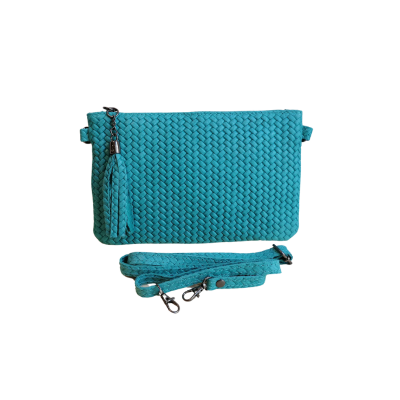 Bustina Tracolla in Vera Pelle Stampata Intreccia Made in Italy