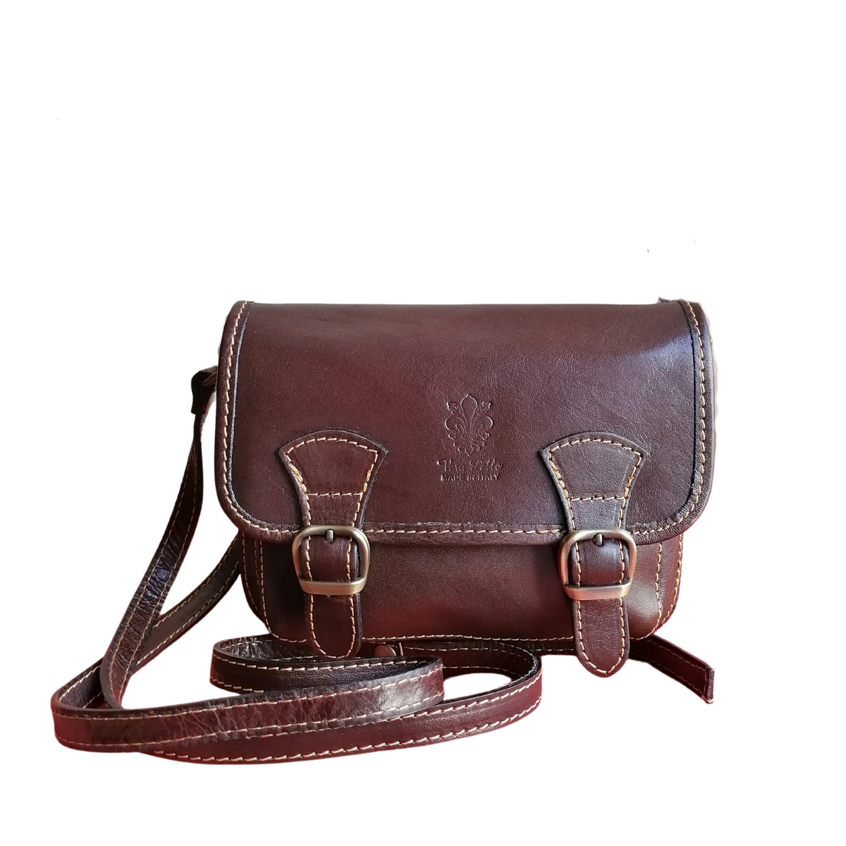 Mini Pochette Postino in Vero Cuoio a231 Made in Italy