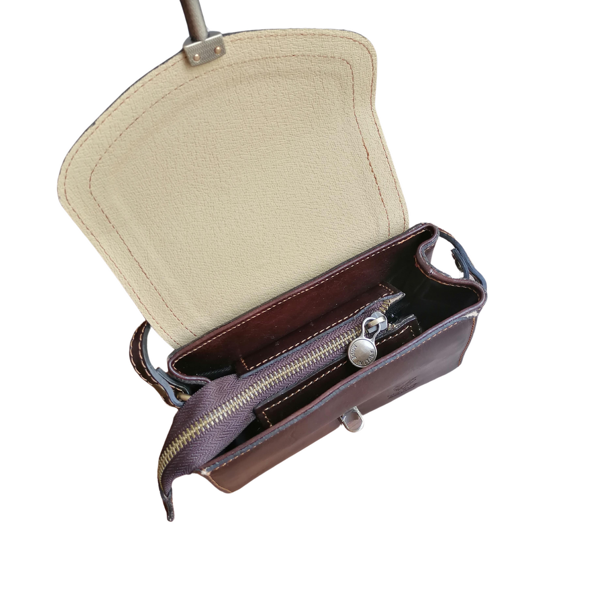 Tracollina con fibbia in Vero Cuoio A236 Made In Italy