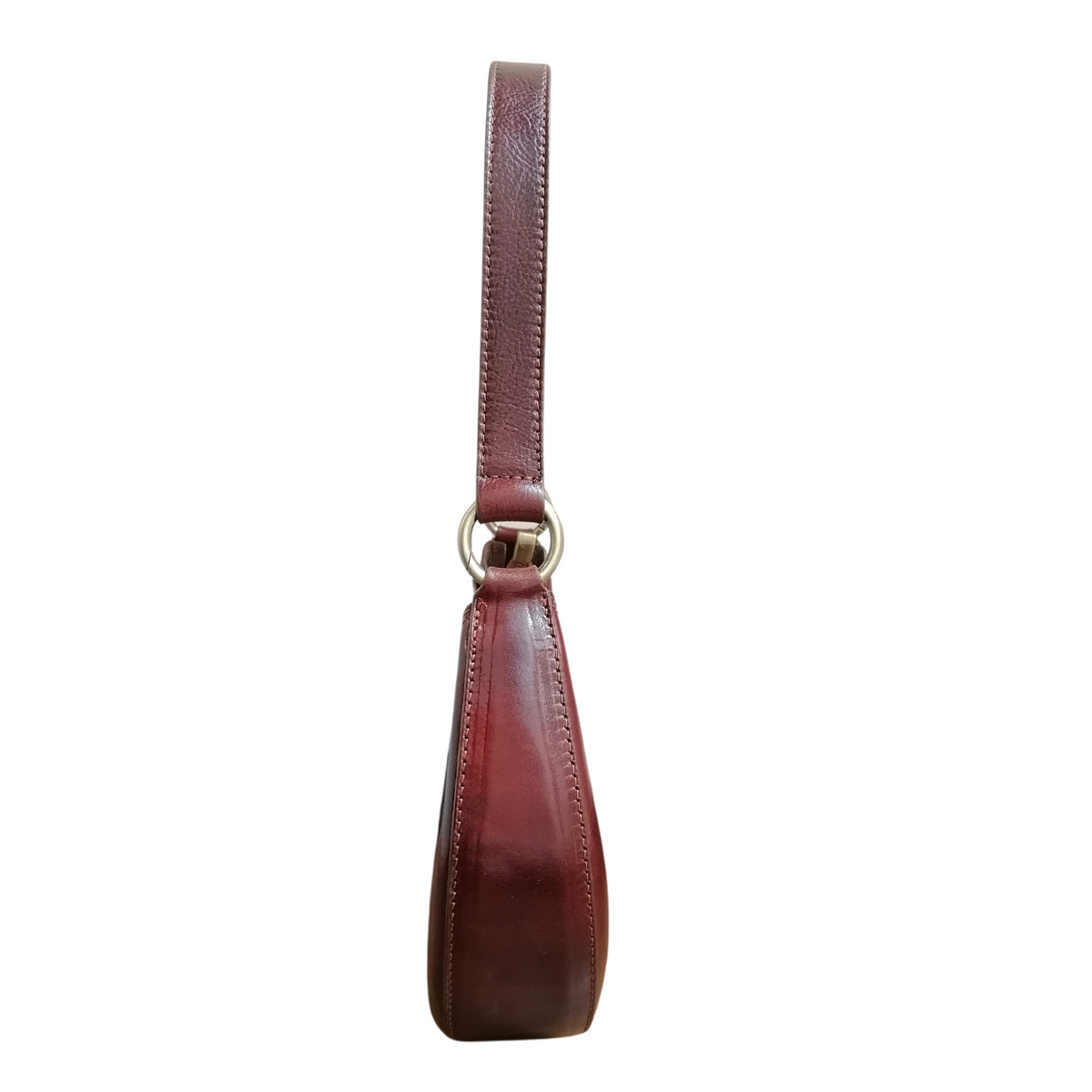 Hobo bag a Mezzaluna in Vero Cuoio a244 Made In Italy