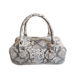 Bauletto 2 manici con Tracolla in Vera Pelle Stampata | Made In Italy