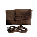 Borsa a Busta Pochette Clutch Bag Morbida in Vera Pelle Dollaro e Scamosciata | Made in Italy