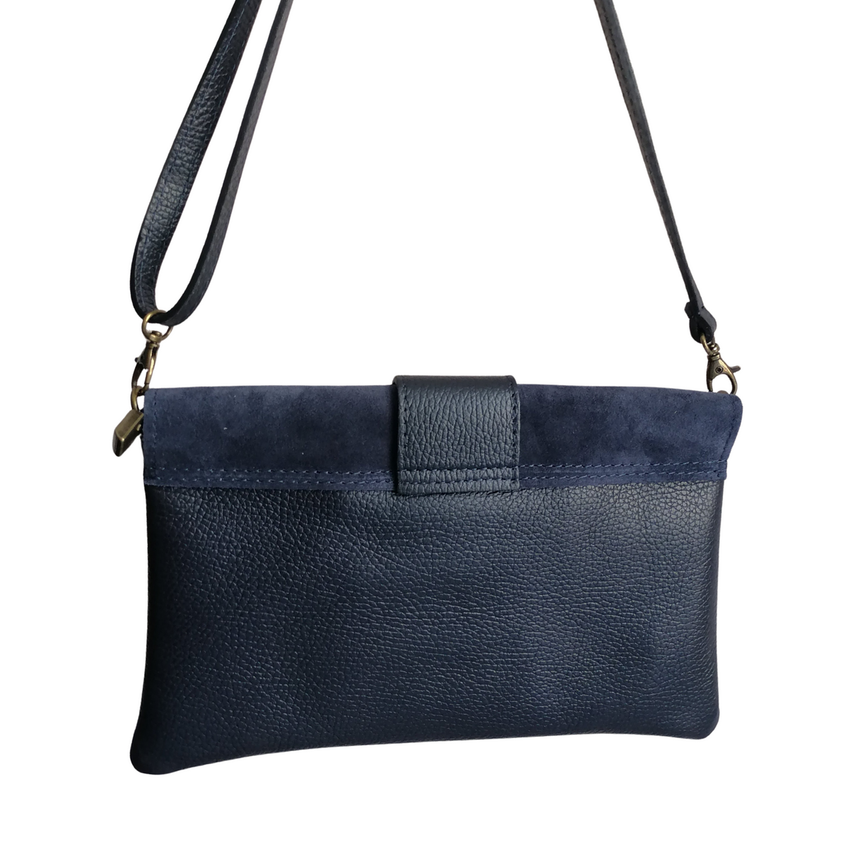 Borsa a Busta Pochette Clutch Bag Morbida in Vera Pelle Dollaro e Scamosciata | Made in Italy