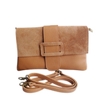 Borsa a Busta Pochette Clutch Bag Morbida in Vera Pelle Dollaro e Scamosciata | Made in Italy