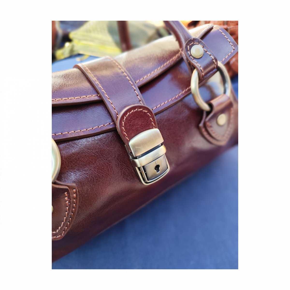 Borsa con Anelli in Vero Cuoio Toscano | Made in Italy