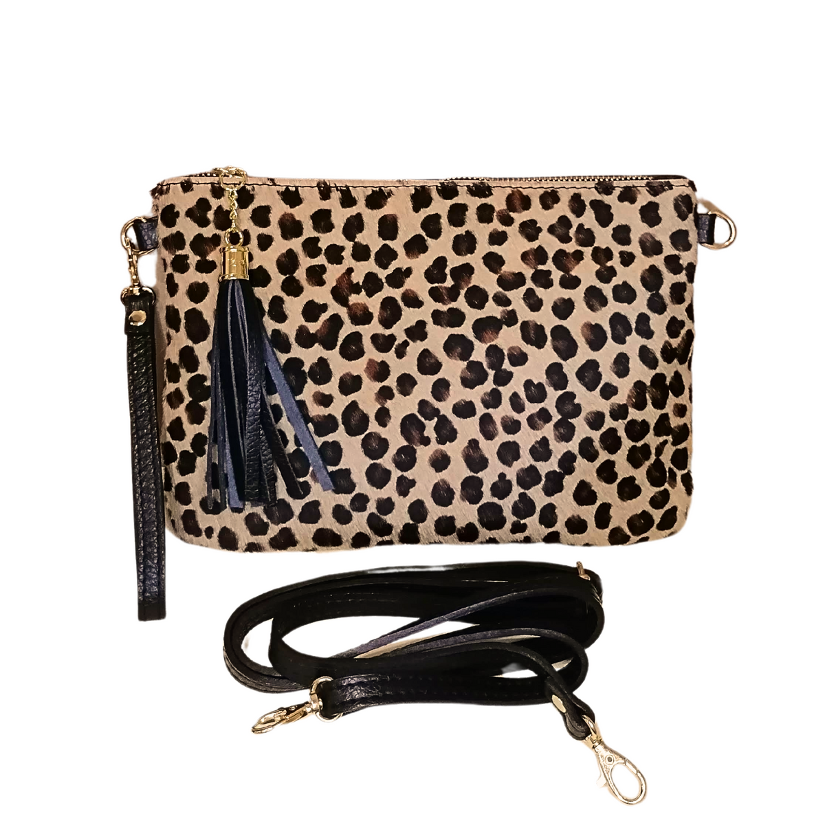 bustina tracolla cavallino leopardato piccolo