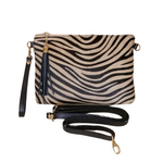 bustina tracolla cavallino zebrato beige