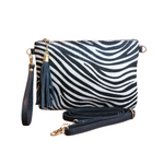 bustina tracolla cavallino zebrato bianconero