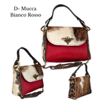 colorD-Mucca Bianco Rosso Bee bag larga Cavallino