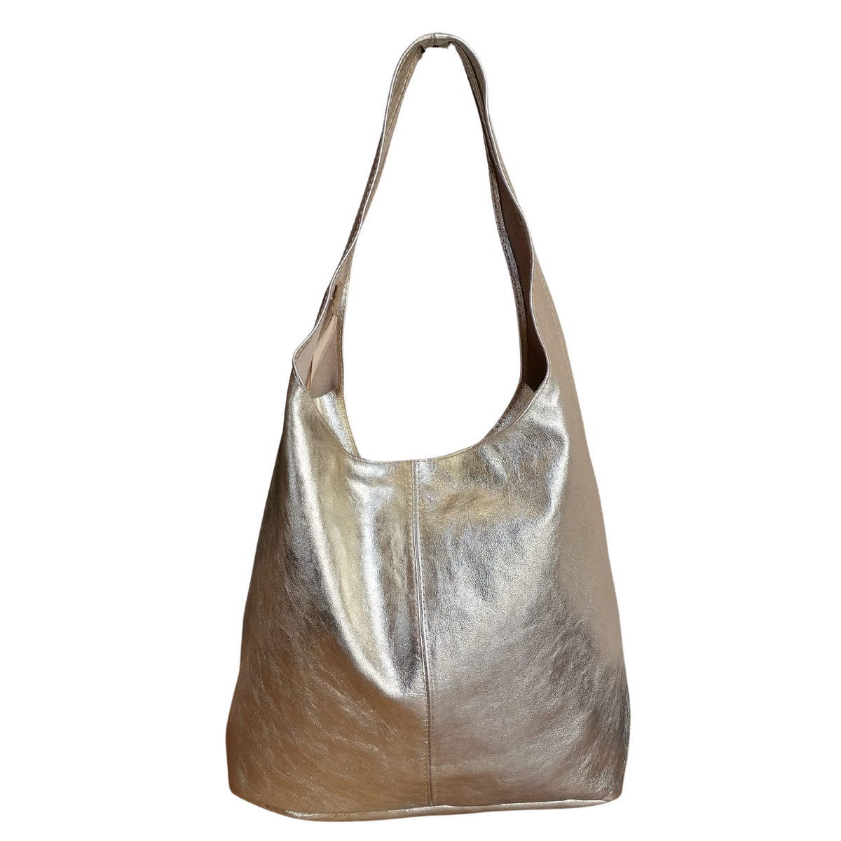 Hobo Bag in Vera Pelle DollaroMade In Italy