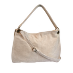 Borsa Hobo Tracolla in Vera Pelle Scamosciata Made In Italy