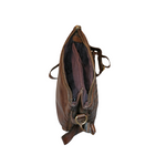 Borsetta a Tracolla Doppio Comparto in Vera Pelle Intrecciata Sauvage