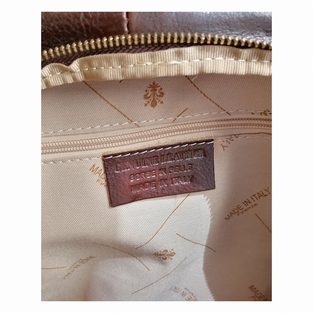 Zaino Tasca Grande in Vero Cuoio Made in Italy