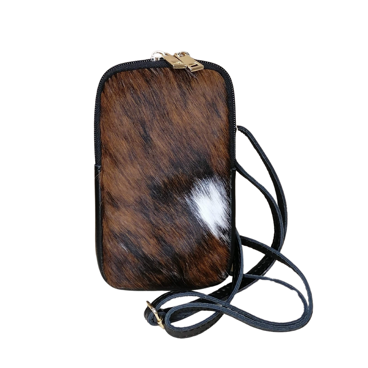 Tracolla / Portacellulare in Vera Pelle Cavallino Made In Italy